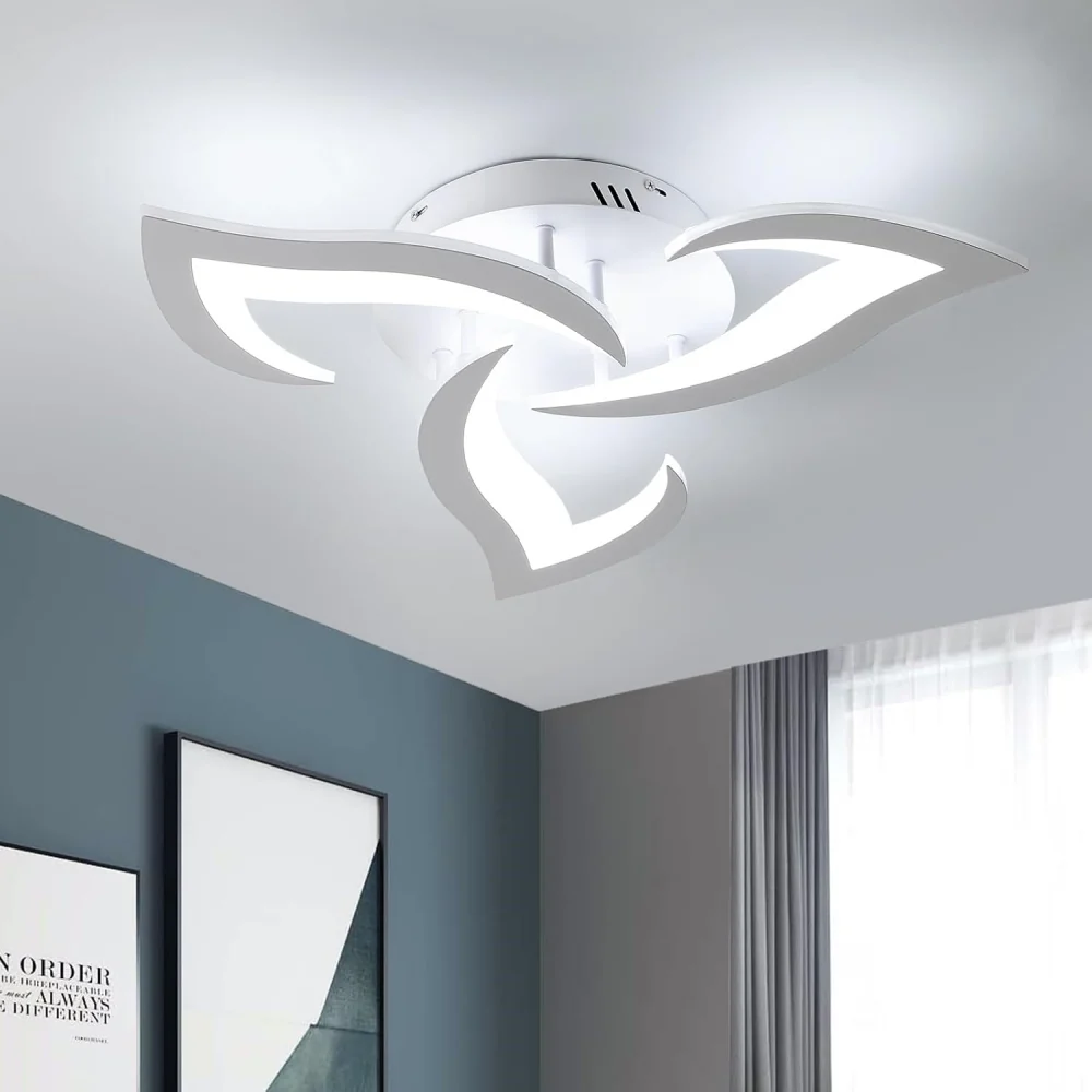 Nova Art Deco White LED Ceiling Lights