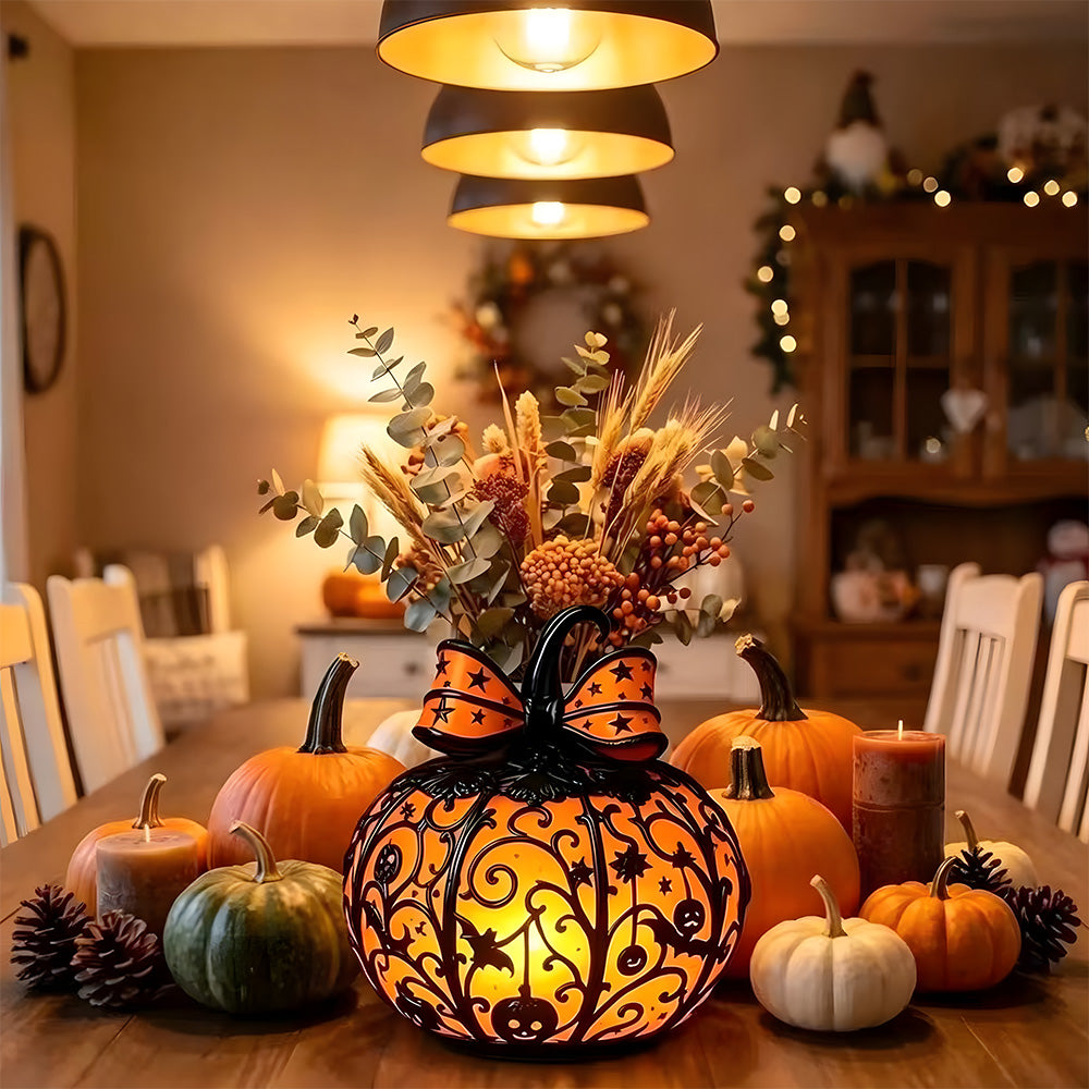 Halloween Glowing Pumpkin Decor Table Lamp for Bedroom Tabletop Decoration