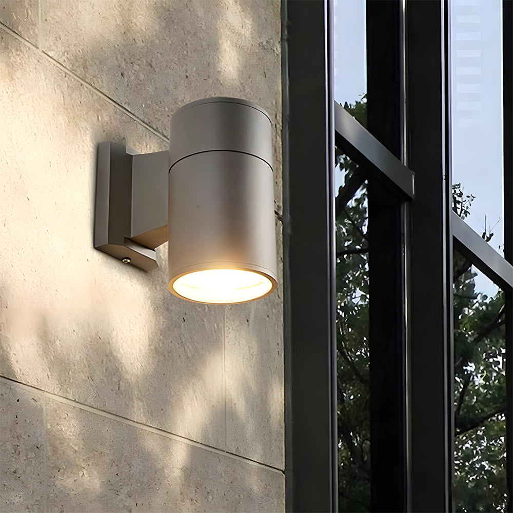 IP65 Cylindrical Aluminium Led Outdoor Wall Lights For Garden Exterior