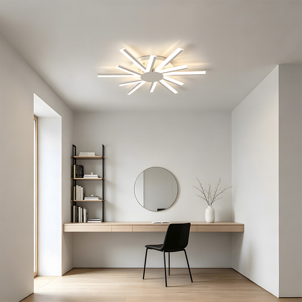 Stylish Multi Arm Acrylic LED Ceiling Lights for Living Room