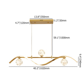 Modern Pendant Lights LED Linear Kitchen Island Lighting