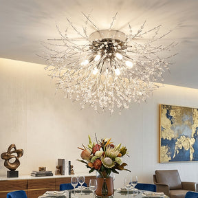 Luna Crystal Dandelion Ceiling Light