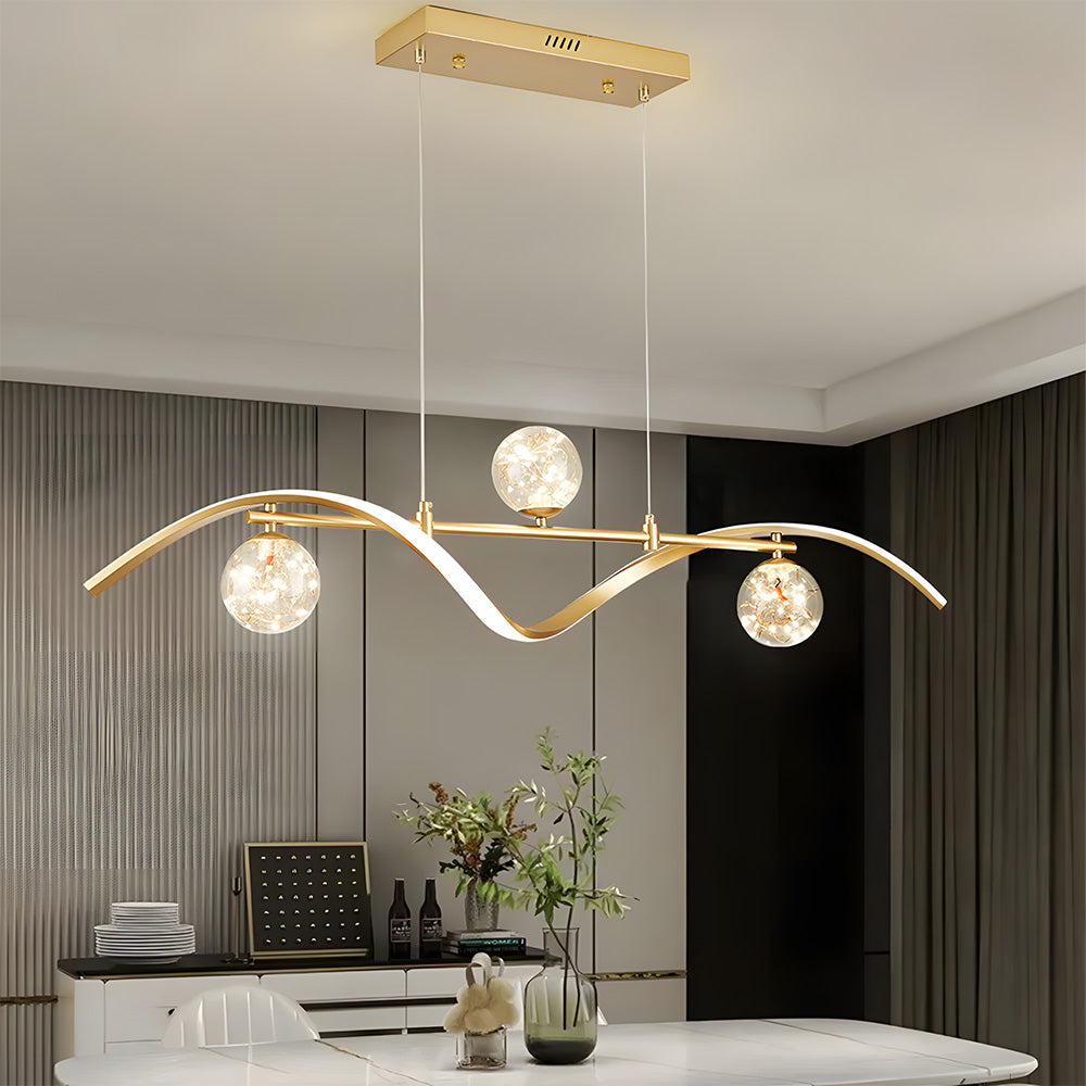Modern Pendant Lights LED Linear Kitchen Island Lighting