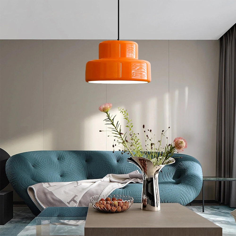 Bauhaus Vintage Orange Pendant Light For Dining Room