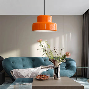 Bauhaus Vintage Orange Pendant Light For Dining Room