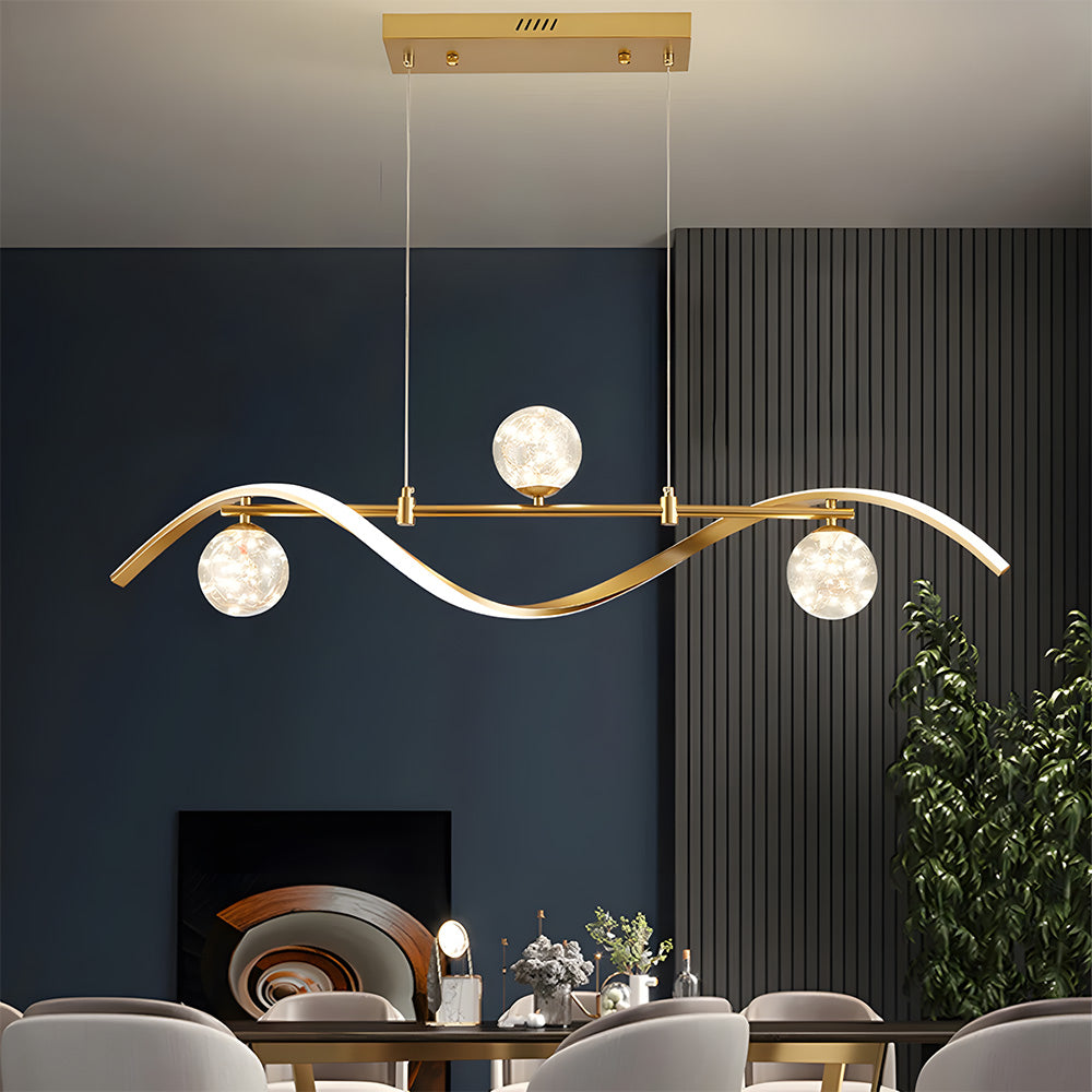 Modern Pendant Lights LED Linear Kitchen Island Lighting