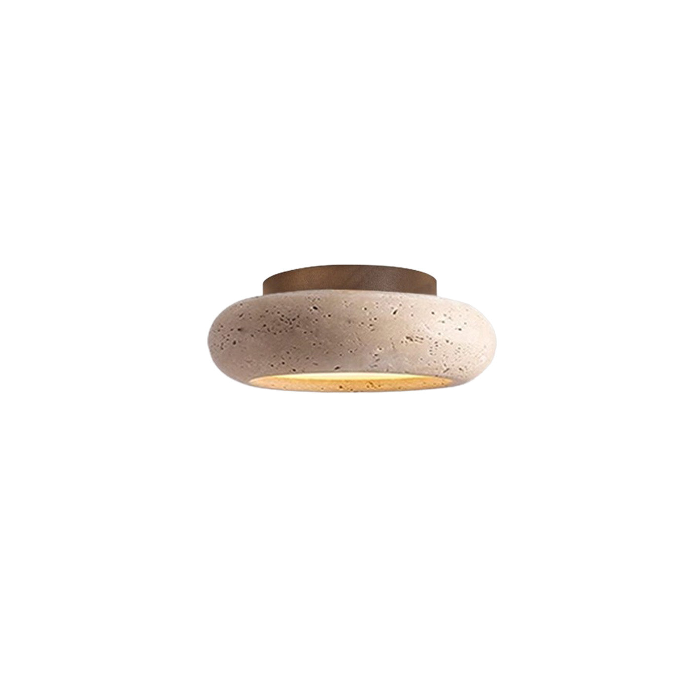 Wabi-Sabi Travertine Semi Flush Ceiling Lights For Hallway