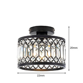 Contemporary semi flush mount crystal hall ceiling lights