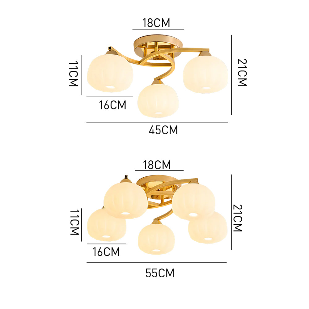 Contemporary Modern Semi-Flush Mount Ceiling Light