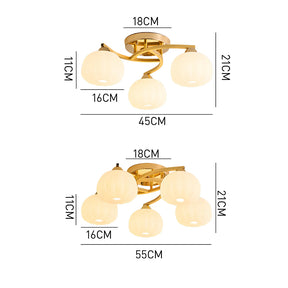 Contemporary Modern Semi-Flush Mount Ceiling Light