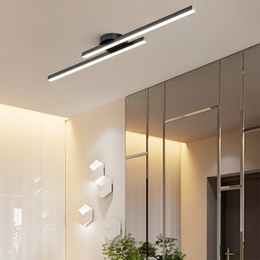 Modern Black Long Strip LED Ceiling Lights