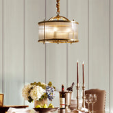 Modern Gold Glass Dining room Pendant Lamp