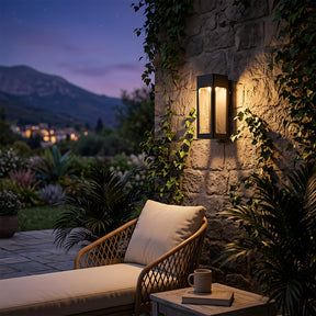 Black Aluminium IP55 Outdoor Wall Light for Patio