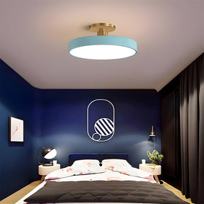 Modern Concise Circular LED Semi Flush Mount Ceiling Light