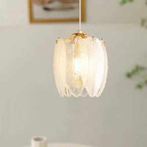 French Feather Glass Pendant Lights