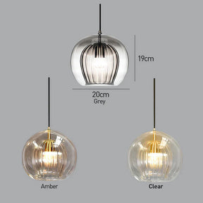Modern Glass Globe LED Pendant Lights Kitchen Island