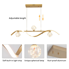 Modern Pendant Lights LED Linear Kitchen Island Lighting