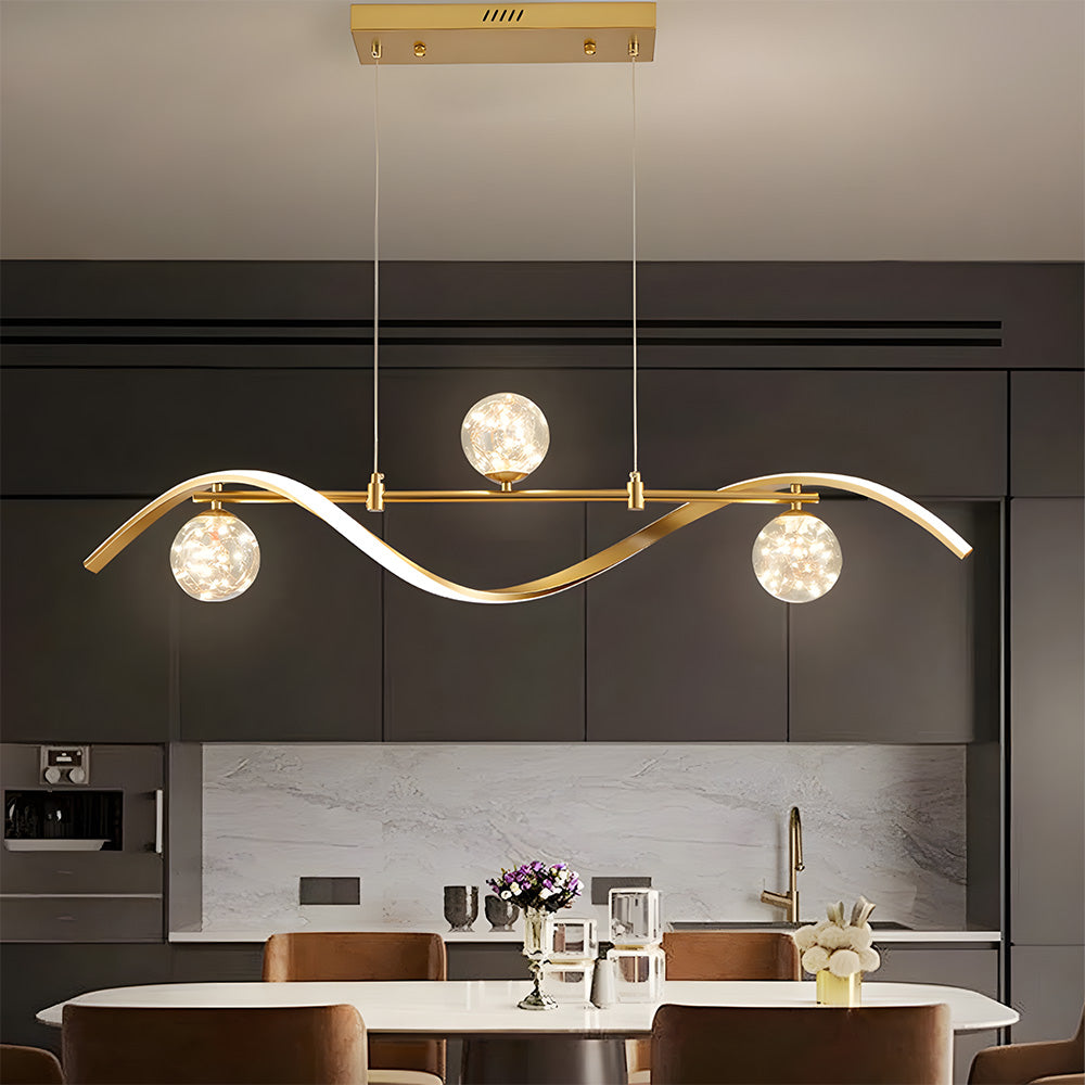 Modern Pendant Lights LED Linear Kitchen Island Lighting