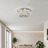 Luxury Crystal Round Flush Mount LED Ceiling Lights for Living Room