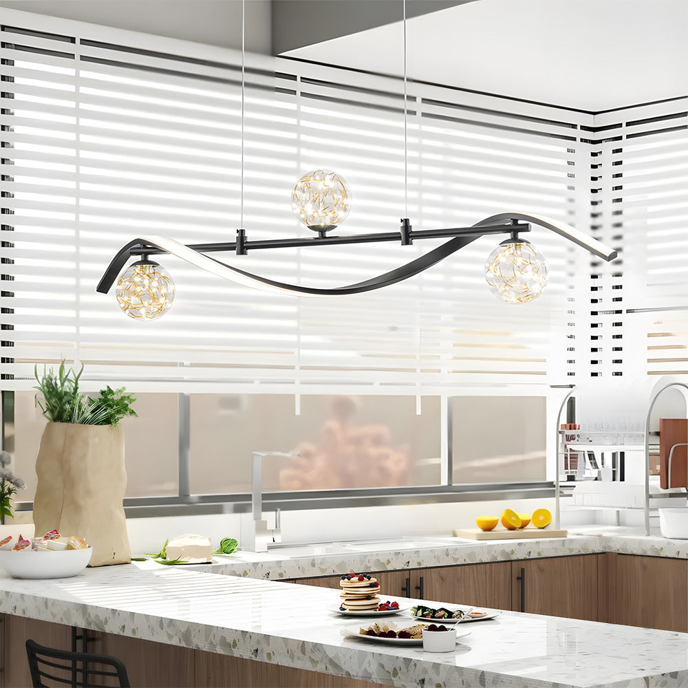 Modern Pendant Lights LED Linear Kitchen Island Lighting