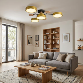 Nordic Wood Flush Mount Ceiling Light for Bedroom
