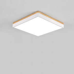 Modern Wooden Dimmable Flush Mount LED Ceiling Lights for Living Room Hallway