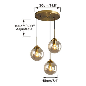 Industrial Glass Ball Pendant Light