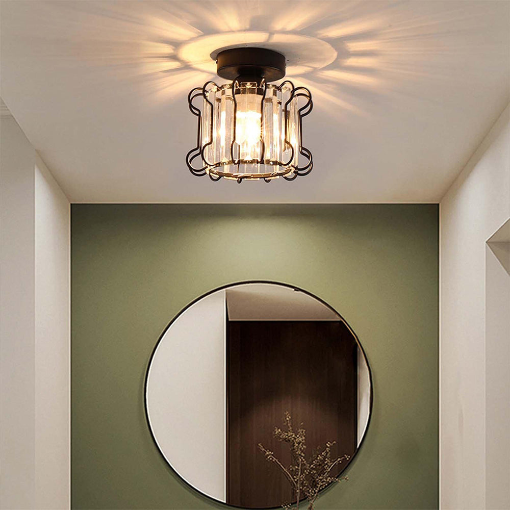 Industrial Glass Ceiling Lights For Hallway