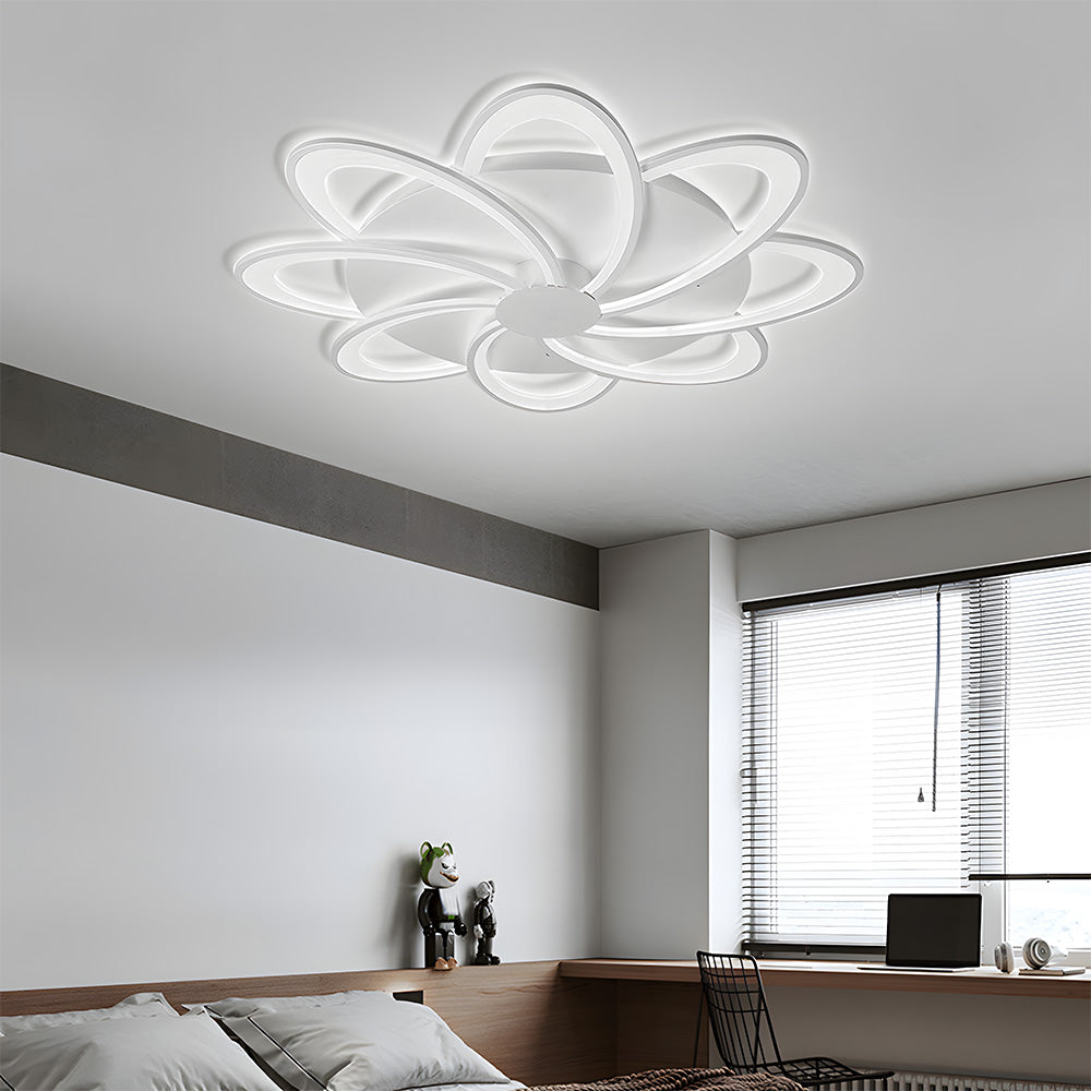 Modern Design Flower Shape White Bedroom Ceiling Light