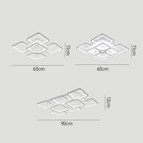 Modern Geometric Square LED Ceiling Lights for Office Bedroom