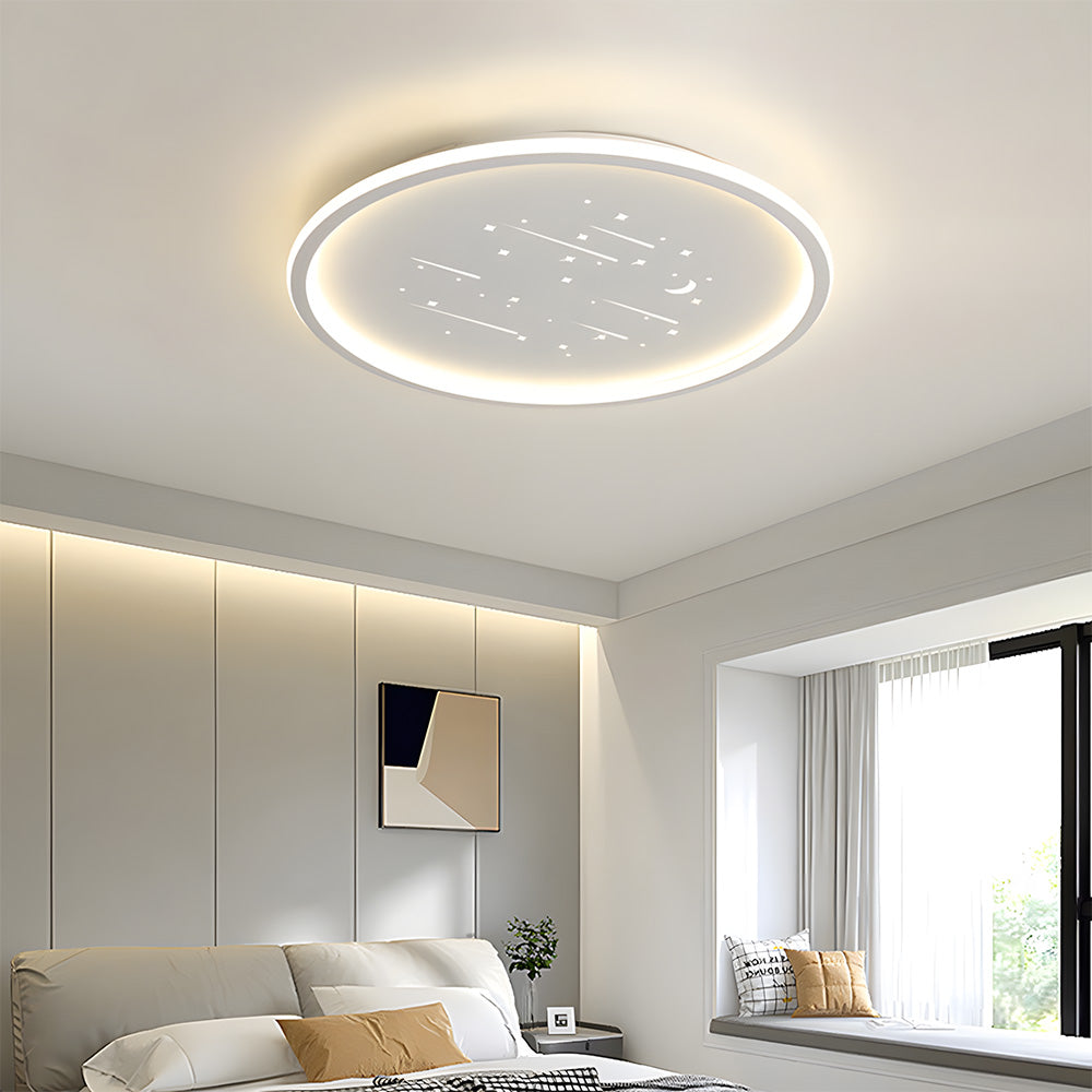 Starry Flush Iron Acrylic LED Ceiling Light for Bedroom
