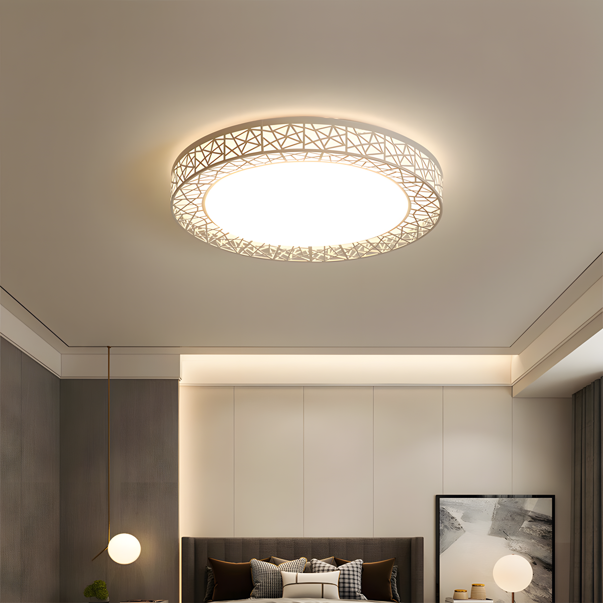 Modern Industrial Living Room LED Ceiling Light