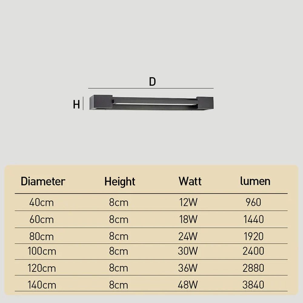 Linear Aluminium LED Outdoor Wall Lights for Garden Porch