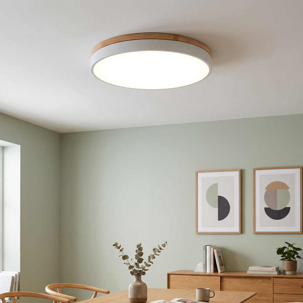Aria Wood Flush Mount Ceiling Lamp