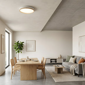 Contemporary Round Flush Mount Wooden Acrylic LED Ceiling Lights for Dining Room