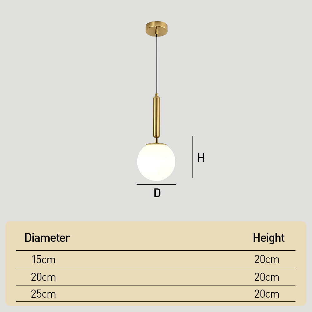 Modern Glass Pendant Light, Kitchen Dining Room Hanging Lampshade