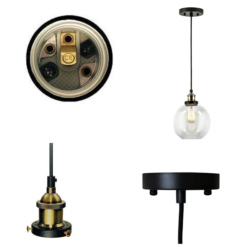 Minimalist Style Black Glass Pendant Light