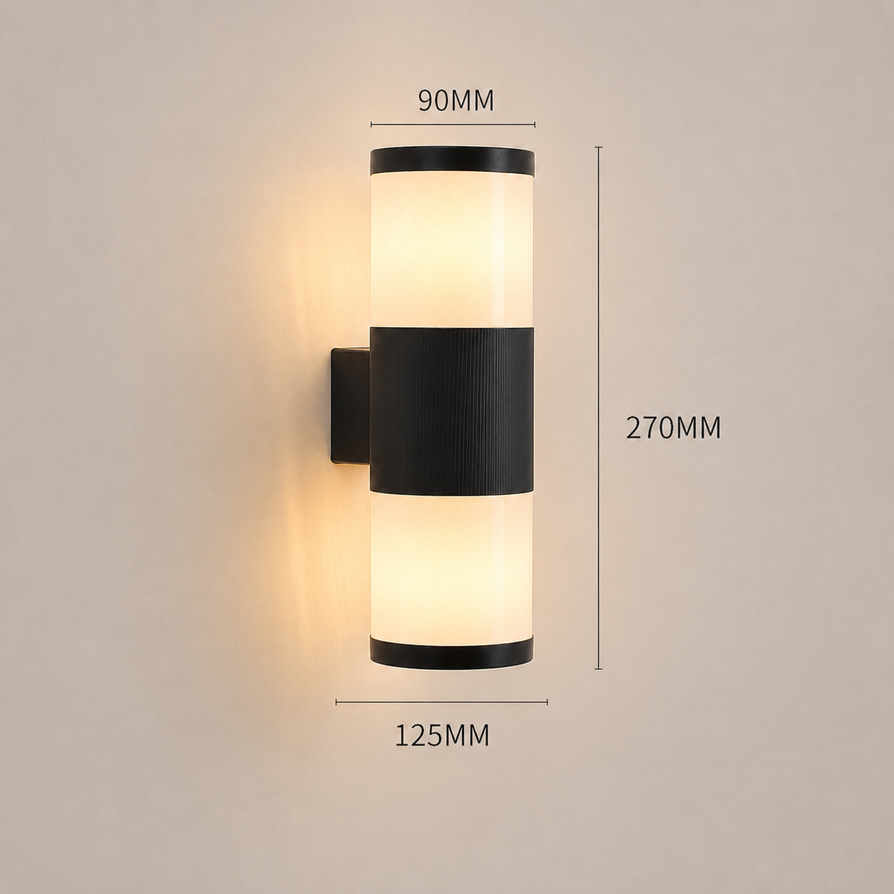 Modern Up and Down Waterproof Wall Sconce for Outdoor Porch