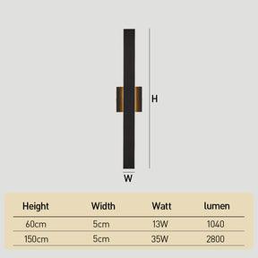IP65 Contemporary Outdoor Wall Lights Linear LED Wall Lamp