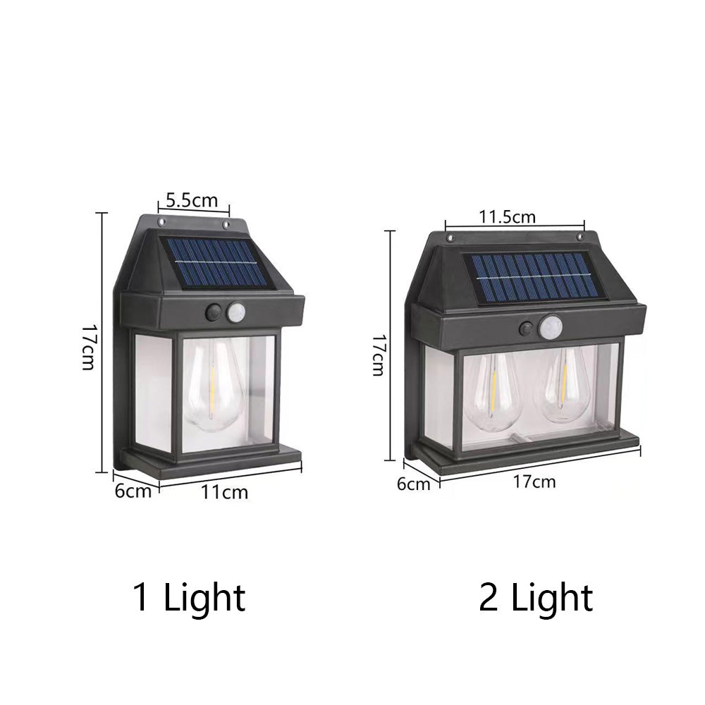 Solar Outdoor Lights Exterior Front Porch PIR Sensor Security Outdoor Wall Light
