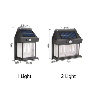 Solar Outdoor Lights Exterior Front Porch PIR Sensor Security Outdoor Wall Light