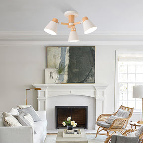 Wooden Close to Ceiling Lamps for Living Room