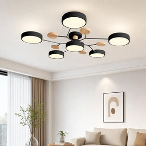 Aria Nordic Wood Flush Mount Ceiling Light