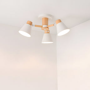 Wooden Close to Ceiling Lamps for Living Room