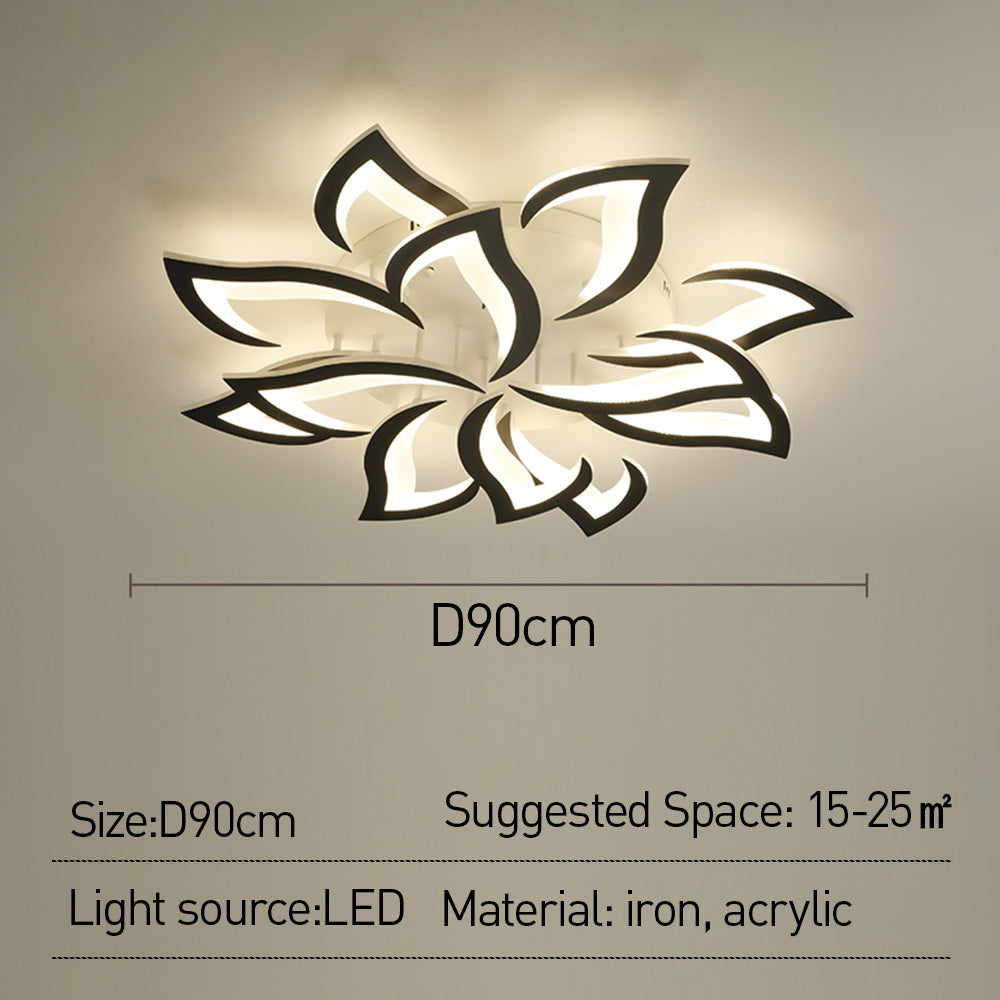 Contemporary Flower Shape Iron LED Ceiling Light For Living Room