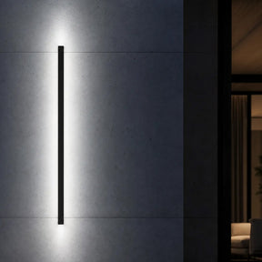 Modern Minimalist Black LED Linear Outdoor Wall Lamp