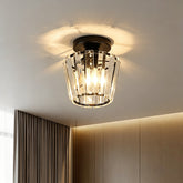 Modern Crystal Flush Mount Light Luxury Prism Ceiling Lamp for Hallway