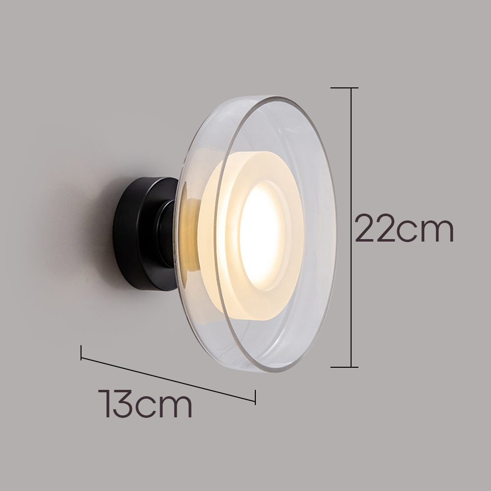 Modern Nordic Glass Round LED Wall Sconce For Living Room