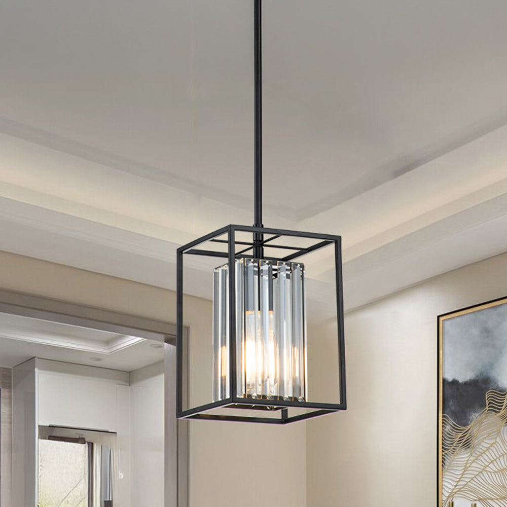 Contemporary Industrial Glass Pendant Light For Dining Room