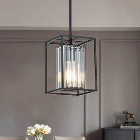 Contemporary Industrial Glass Pendant Light For Dining Room